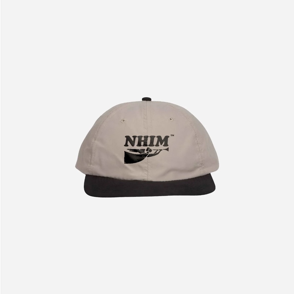 NHIM Apparel Two-Tone Black and Tan Baseball Cap with‎ Angel and Trumpet